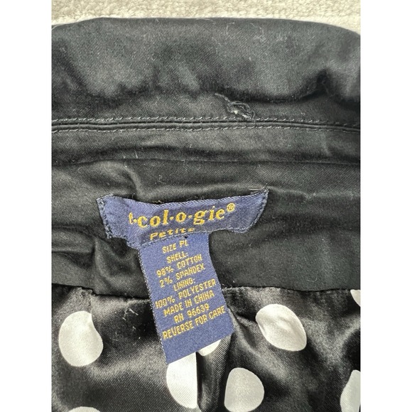 Ecologie Jacket‎ Womens Petite Large PL Black Button Front Half Sleeve - Picture 9 of 10